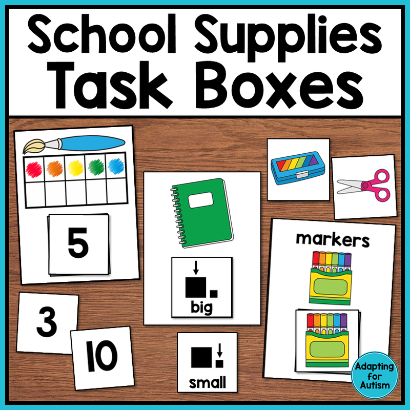 Back to School Task Boxes – Autism Work Tasks